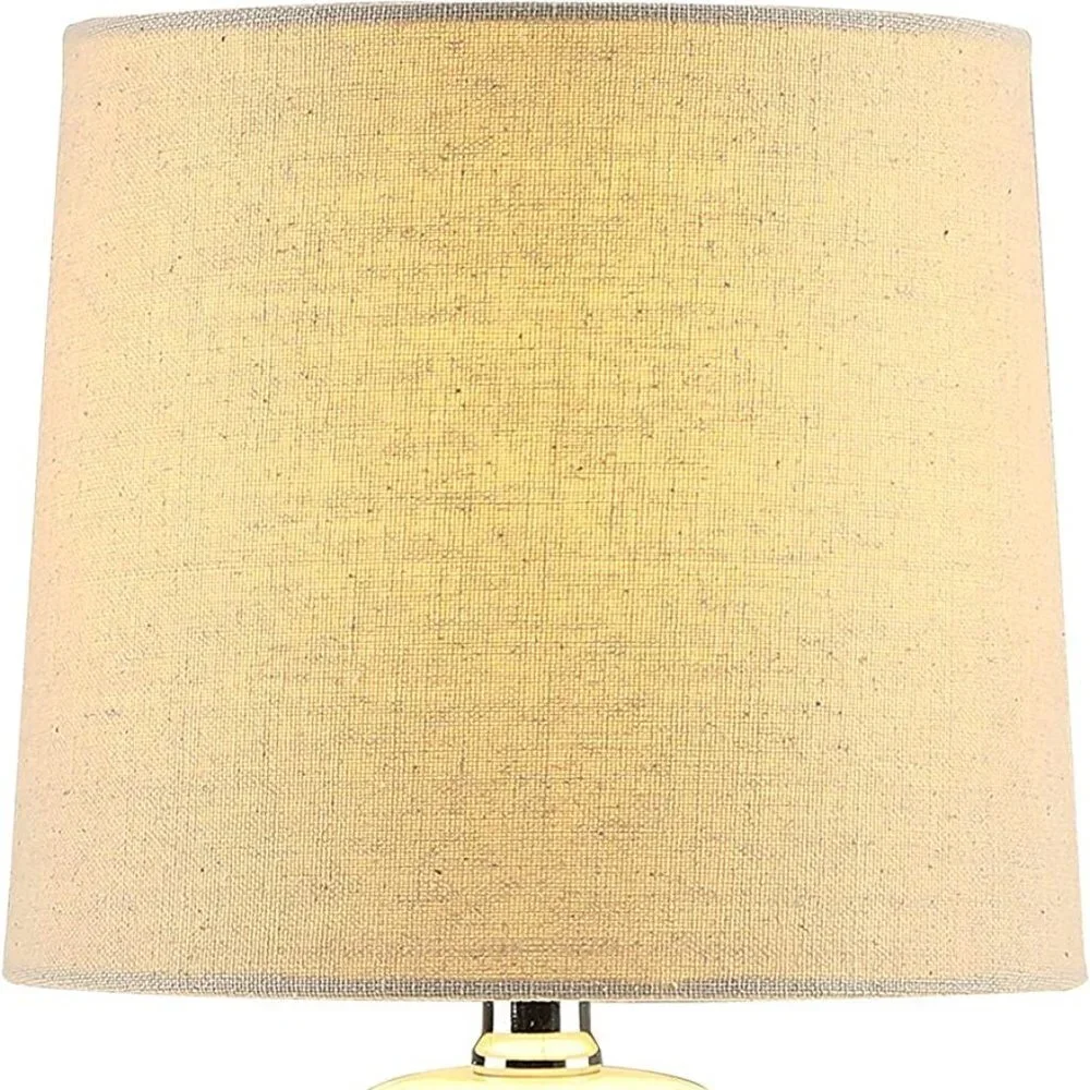 GEOMETRIC WHITE CERAMIC TEXTURED DESK BEDSIDE LIVING ROOM TABLE LAMP  NWT - Picture 2 of 6